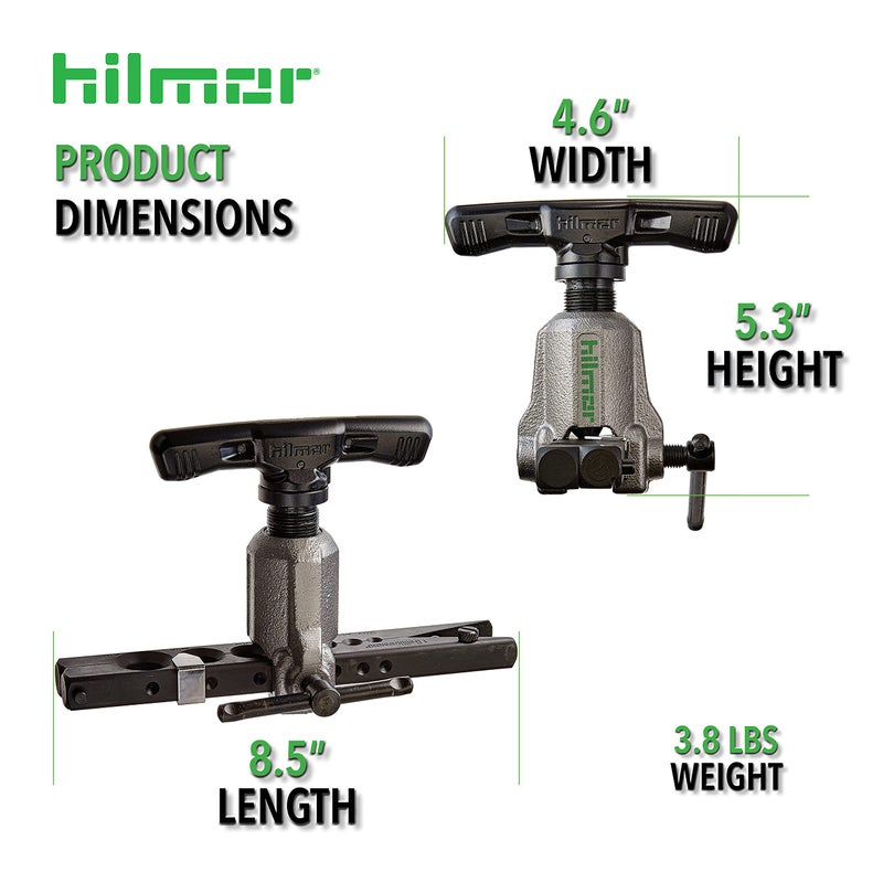 Hilmor 1838952 Orbital Flare 3/16â€ - 3/4â€, HVAC and Refrigeration Flaring Tool for Copper, Aluminum, Steel and Brass, Gray/Black - Image 2